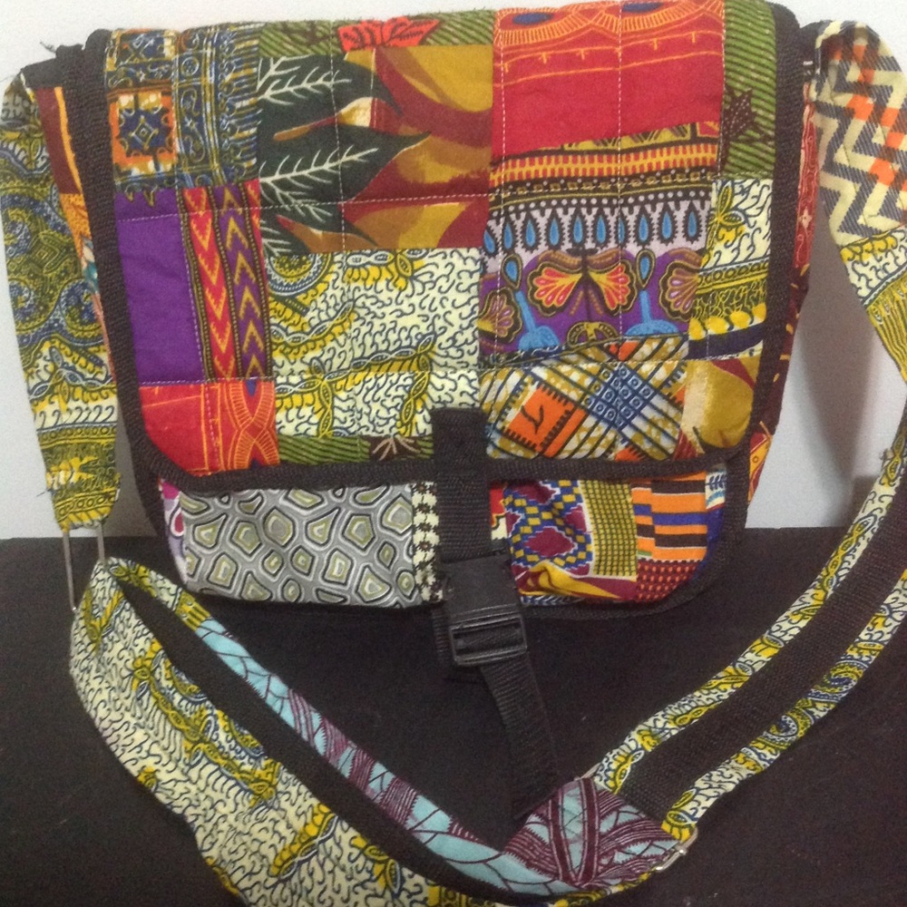 Brightly Patterned Messenger Bag